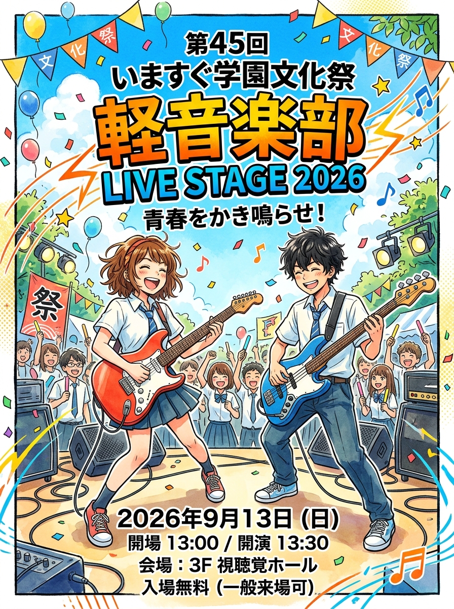 【サンプル】第45回 いますぐ学園文化祭 軽音楽部 LIVE STAGE 2026